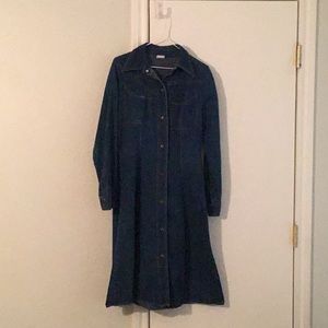 Vintage Denim Dress size 7-8 Long Sleeve
